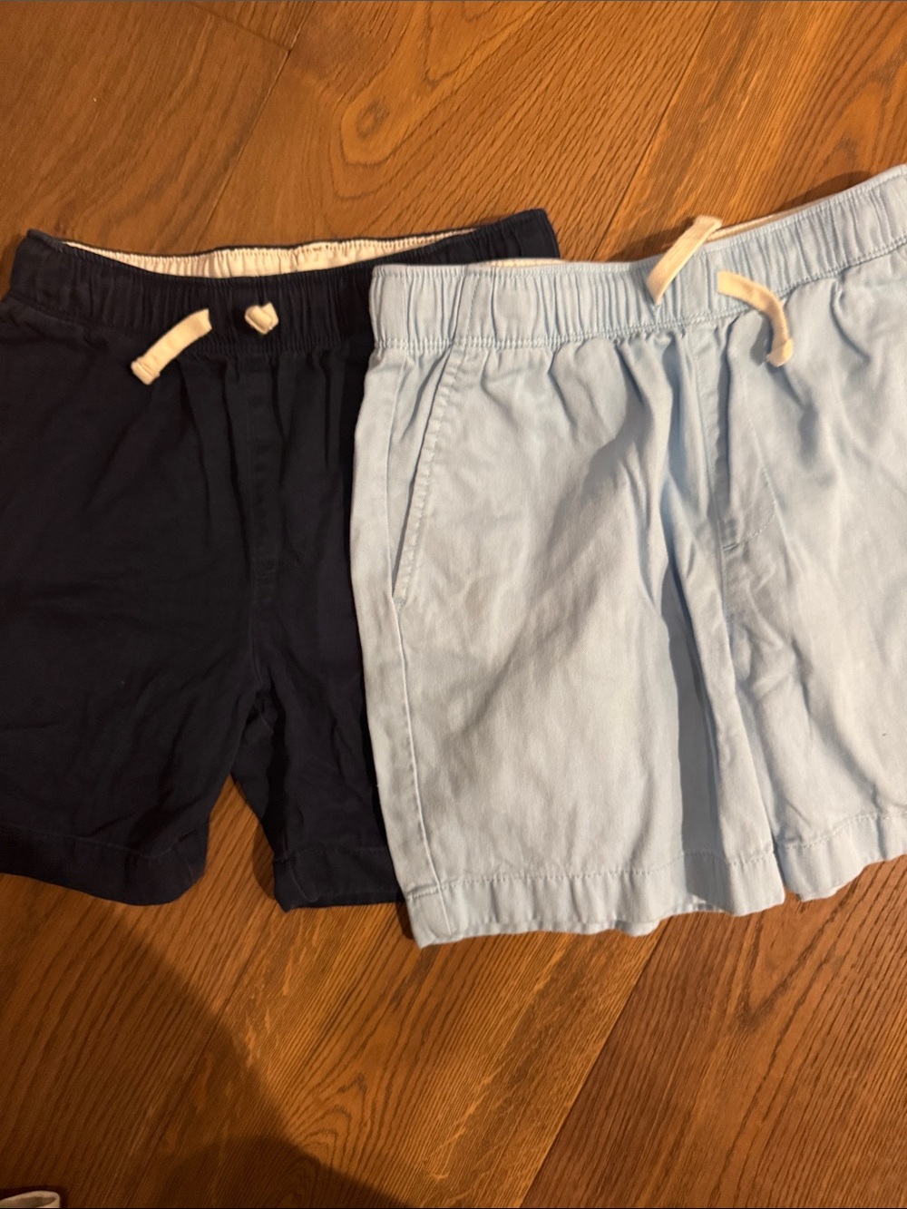 2 pairs Crew cuts Kids Elastic-Waist Pull-On Shorts - Navy & Light Blue